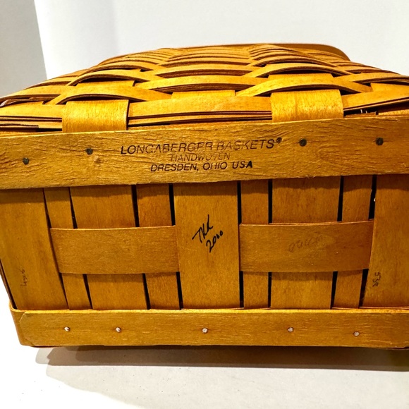 Longaberger Maple Wood Lidded Basket Set New - Picture 9 of 14